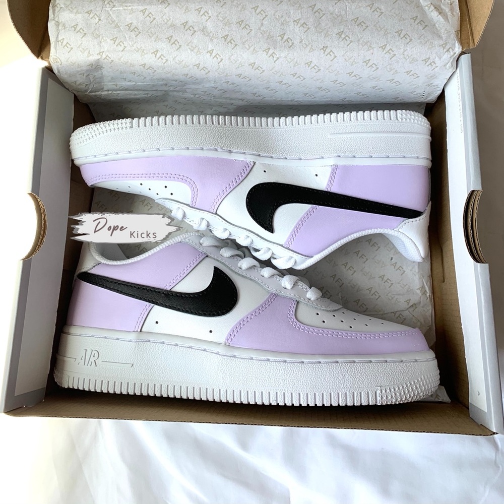 Lilac Purple/Black Custom Air Force 1
